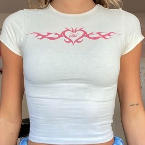 Pink and white IAMGIA baby tee